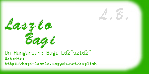 laszlo bagi business card